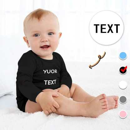 FacePajamas Baby Pajama Custom Text Infant Bodysuit One Piece Jumpsuit Personalized Long Sleeve Rompers Baby Clothes