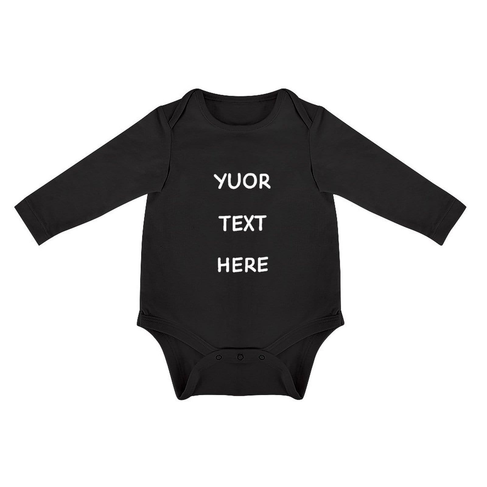 FacePajamas Baby Pajama Custom Text Infant Bodysuit One Piece Jumpsuit Personalized Long Sleeve Rompers Baby Clothes