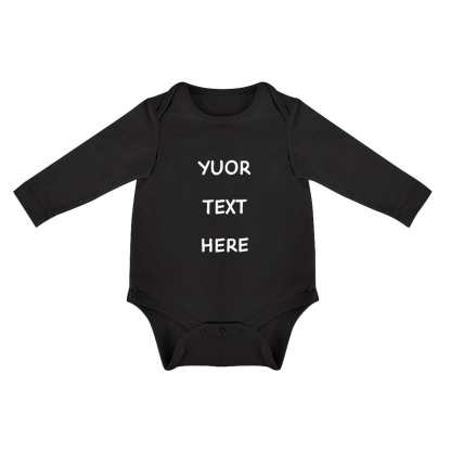 FacePajamas Baby Pajama Custom Text Infant Bodysuit One Piece Jumpsuit Personalized Long Sleeve Rompers Baby Clothes