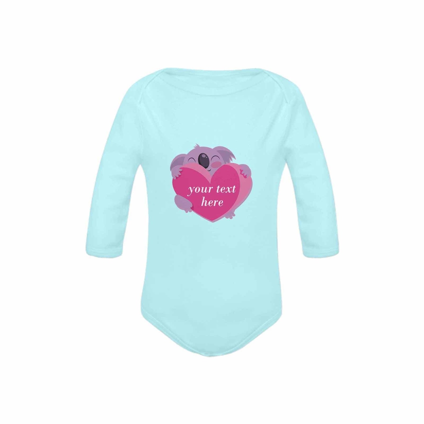 FacePajamas Baby Pajama Custom Text Koala Love Onesie Infant Bodysuit One Piece Jumpsuit Personalized Long Sleeve Rompers Baby Clothes