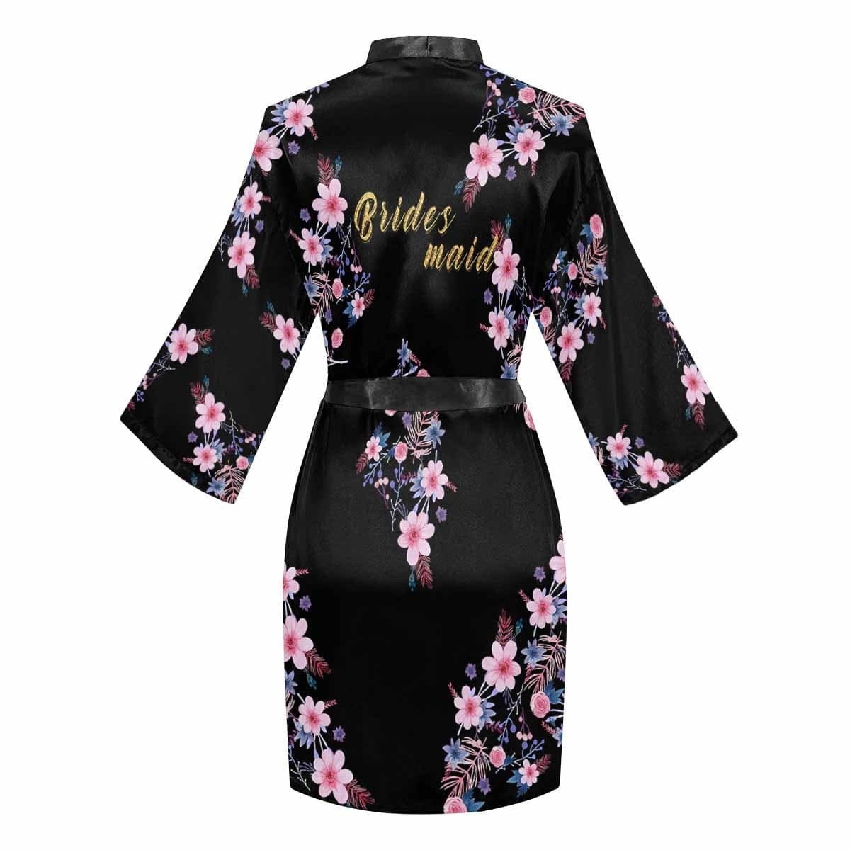 FacePajamas Pajama Custom Text Small Flowers Beauty Women's Summer Short Sleepwear Personalized Pajamas Kimono Robe