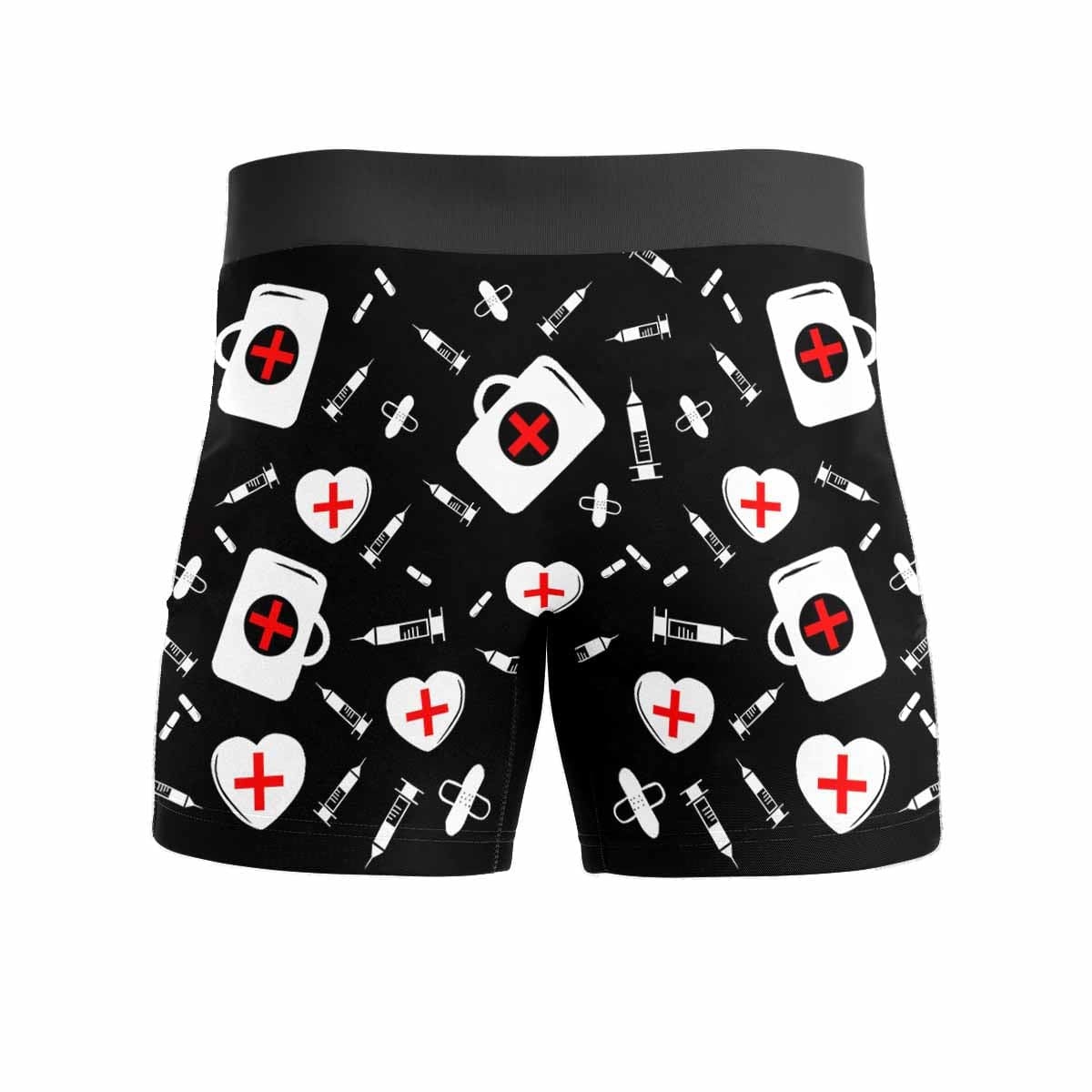 FacePajamas Men Underwear Custom Waistband Boxer Briefs Men's Personalized You May Feel A Little Prick Underwear with Custom Text