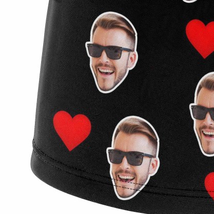 FacePajamas Men Underwear Custom Waistband Boxer Briefs My Super Dad Personalized Face&Text Design Underwear Father's Day Gift for Him