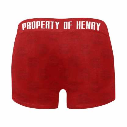 FacePajamas Men Underwear Custom Waistband Boxer Briefs Personalized You Turn Me On Underwear with Custom Name&Text for Men