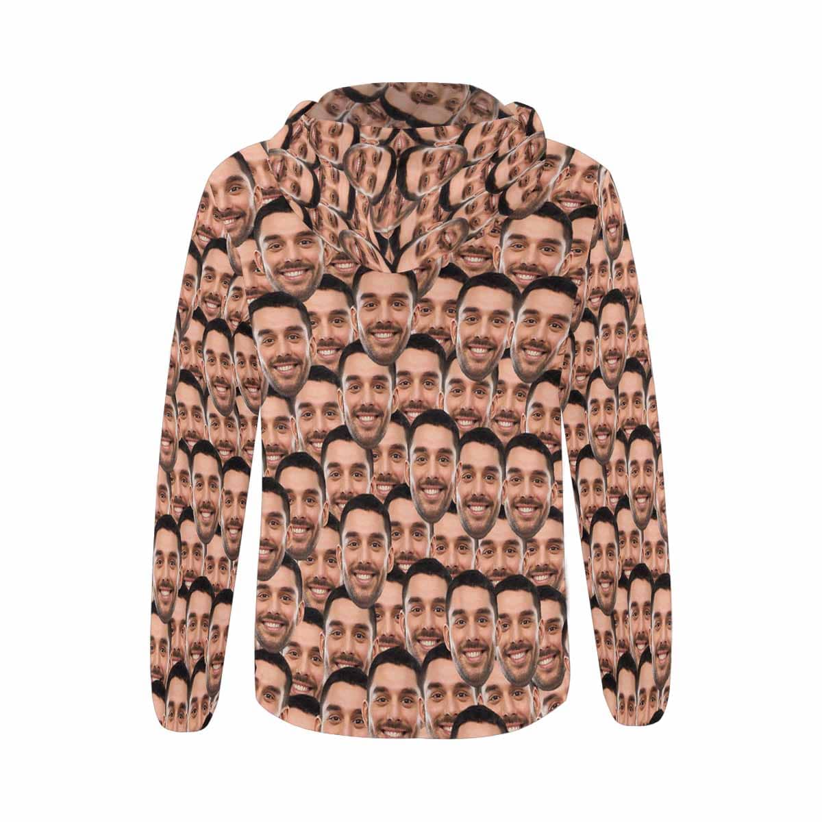 FacePajamas Hoodie-Full Zip-W ¡¾Discount - limited time¡¿Custom Face Women's All Over Print Full Zip Hoodie Personalized Husband Seamless Face Hoodie