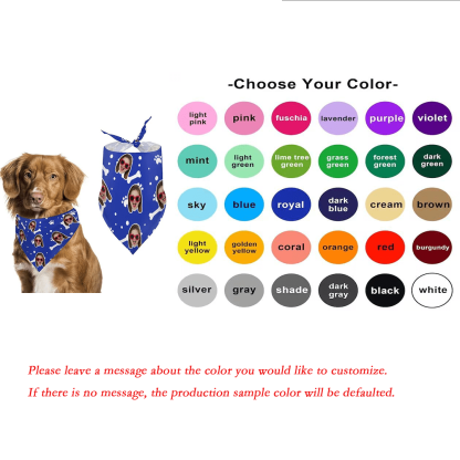 FacePajamas Pajama Pants& Bandana-2ML-SDS For Pet-Bandana / DIY Color-(Please leave a message for the color) / one size Custom Dog Face Dog Bone Pajama Pants and Pet Dog Bandana