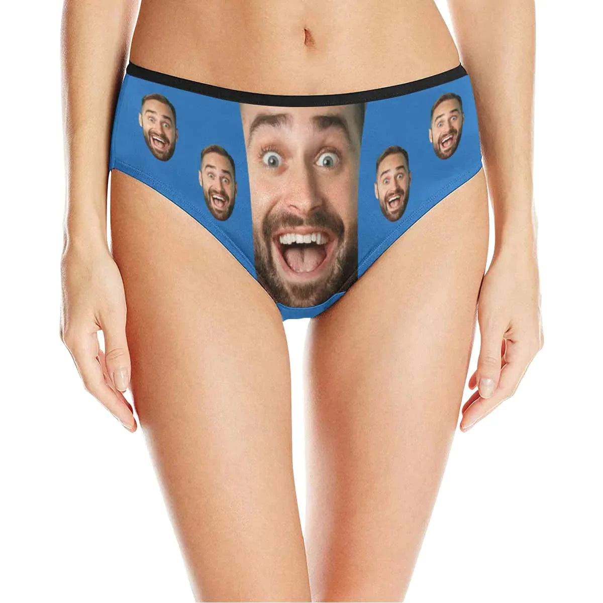 FacePajamas Women Underwear Blue / XS Custom Men's Face Underwear Personalized Girlfriend Face Women's High-cut Briefs Valentine's Gift for Girlfriend or Wife