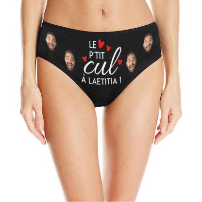 FacePajamas Mix Briefs For Women / XS Custom Couple Matching Lingerie Briefs LE P'TIT cut À laetitia Personalized Face Underwear For Couple Gifts Made for Your Gift