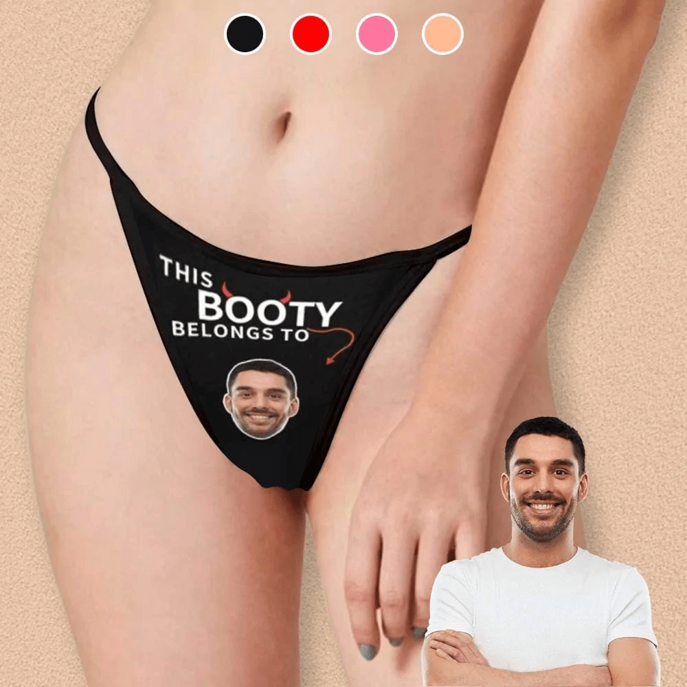 FacePajamas Mix Women Underwear G-String / Black / XS Custom Women's Underwear Design Your Image Personalized Intimate Apparel Photo Booty Thongs Panties For Valentine's Day Gift