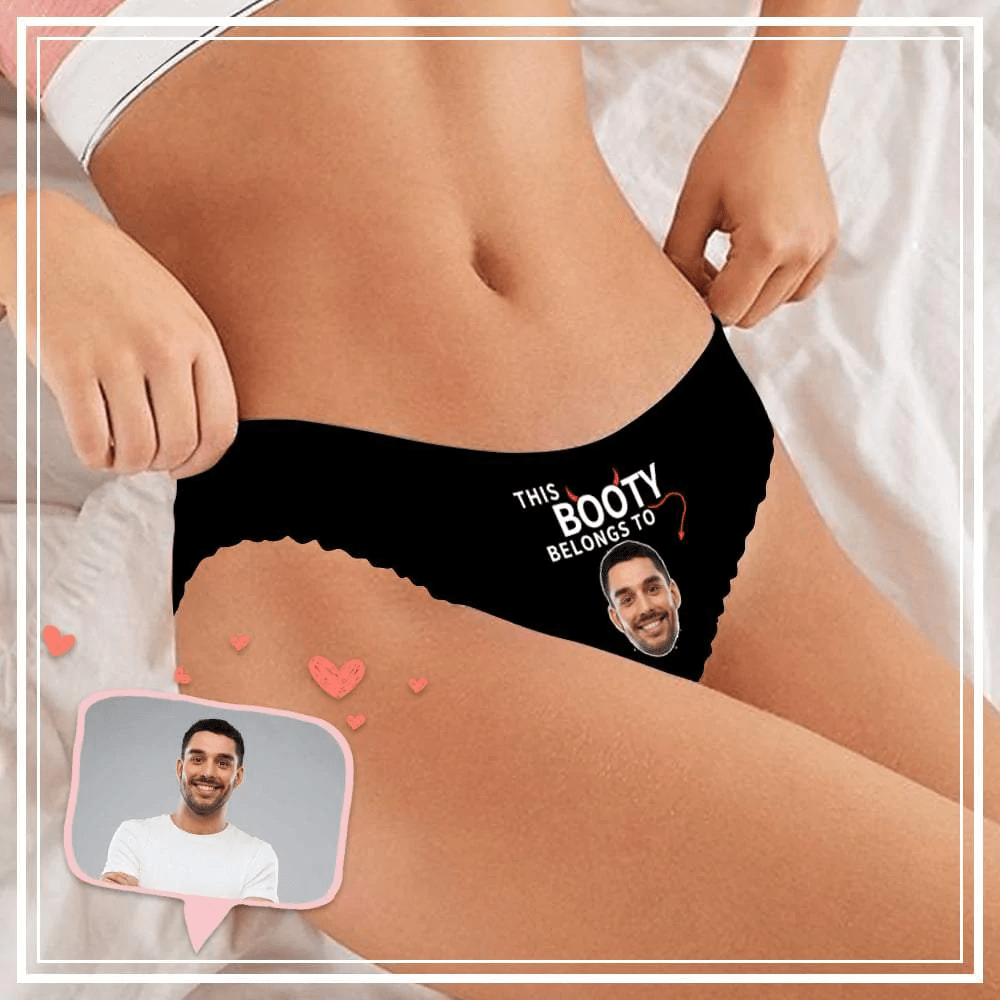 FacePajamas Mix Women Underwear High-Cut Briefs / Black / XS Custom Women's Underwear Design Your Image Personalized Intimate Apparel Photo Booty Thongs Panties For Valentine's Day Gift