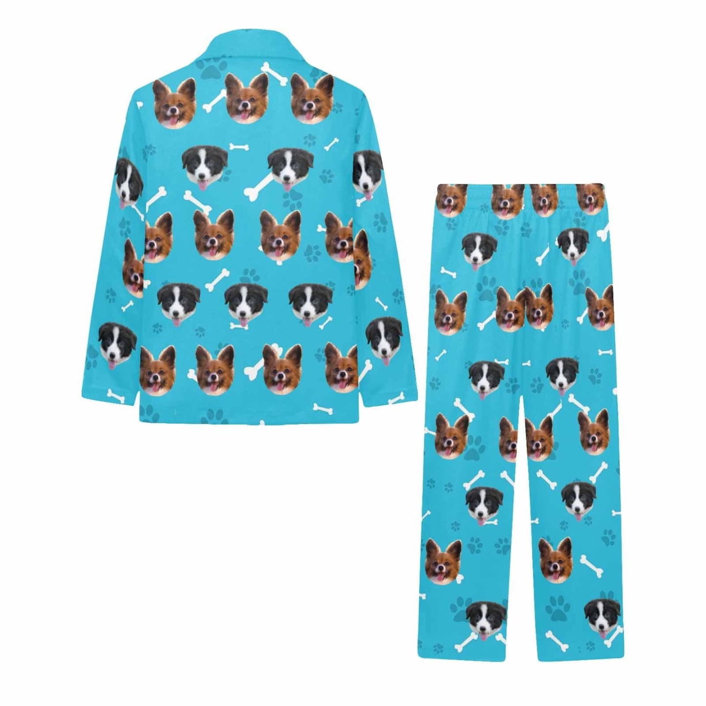 FacePajamas Kids Pajama Kid's Pajamas Custom Sleepwear with Pet Dog Face Personalized Pajama Set For Boys&Girls 2-15Y