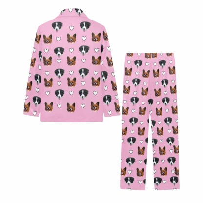 FacePajamas Kids Pajama Kid's Pajamas Custom Sleepwear with Pet Dog Face Personalized Pajama Set For Boys&Girls 2-15Y