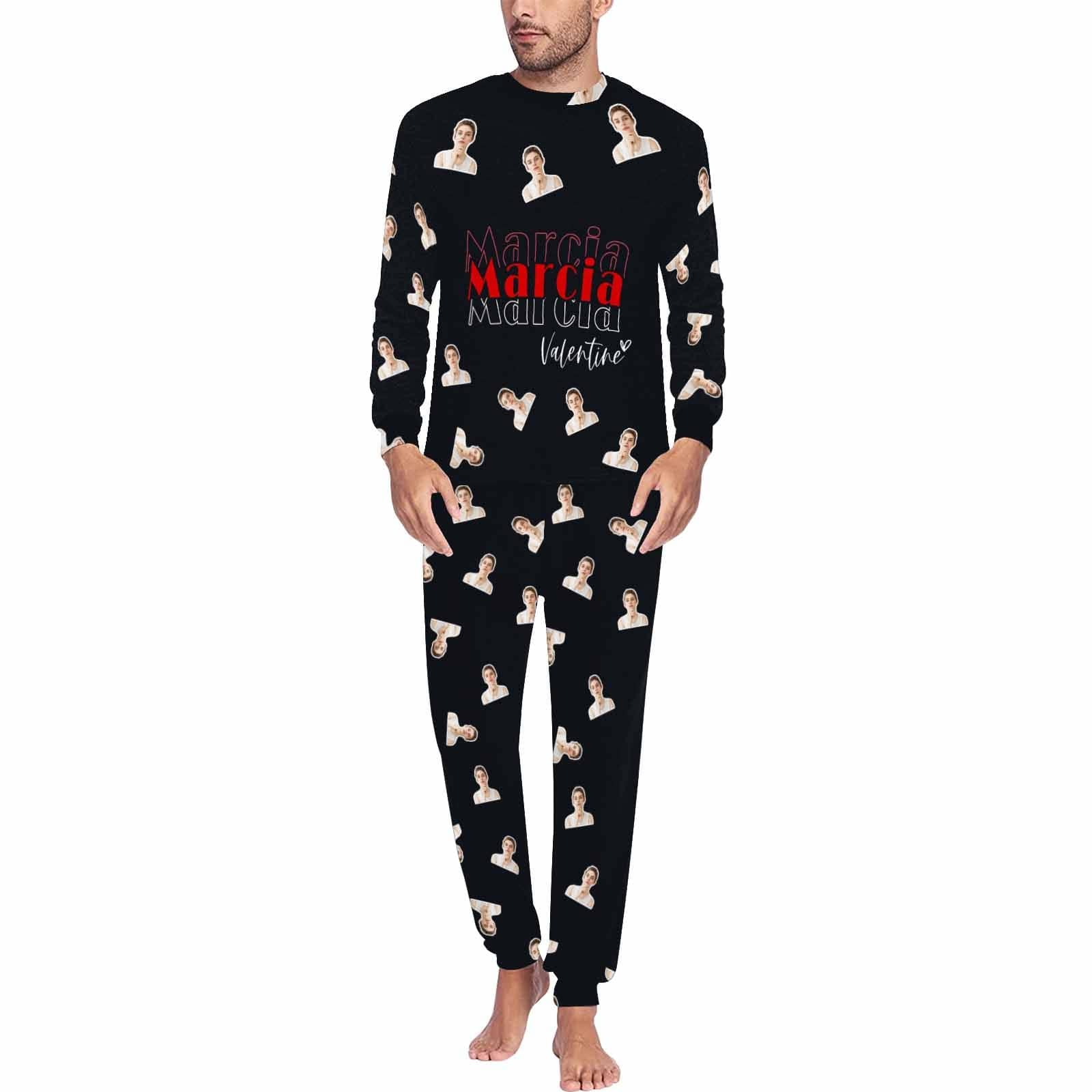 FacePajamas Pajama Men / S Custom Face&Name Valentine's Day Commemorative Gifts Couple Matching Pajamas