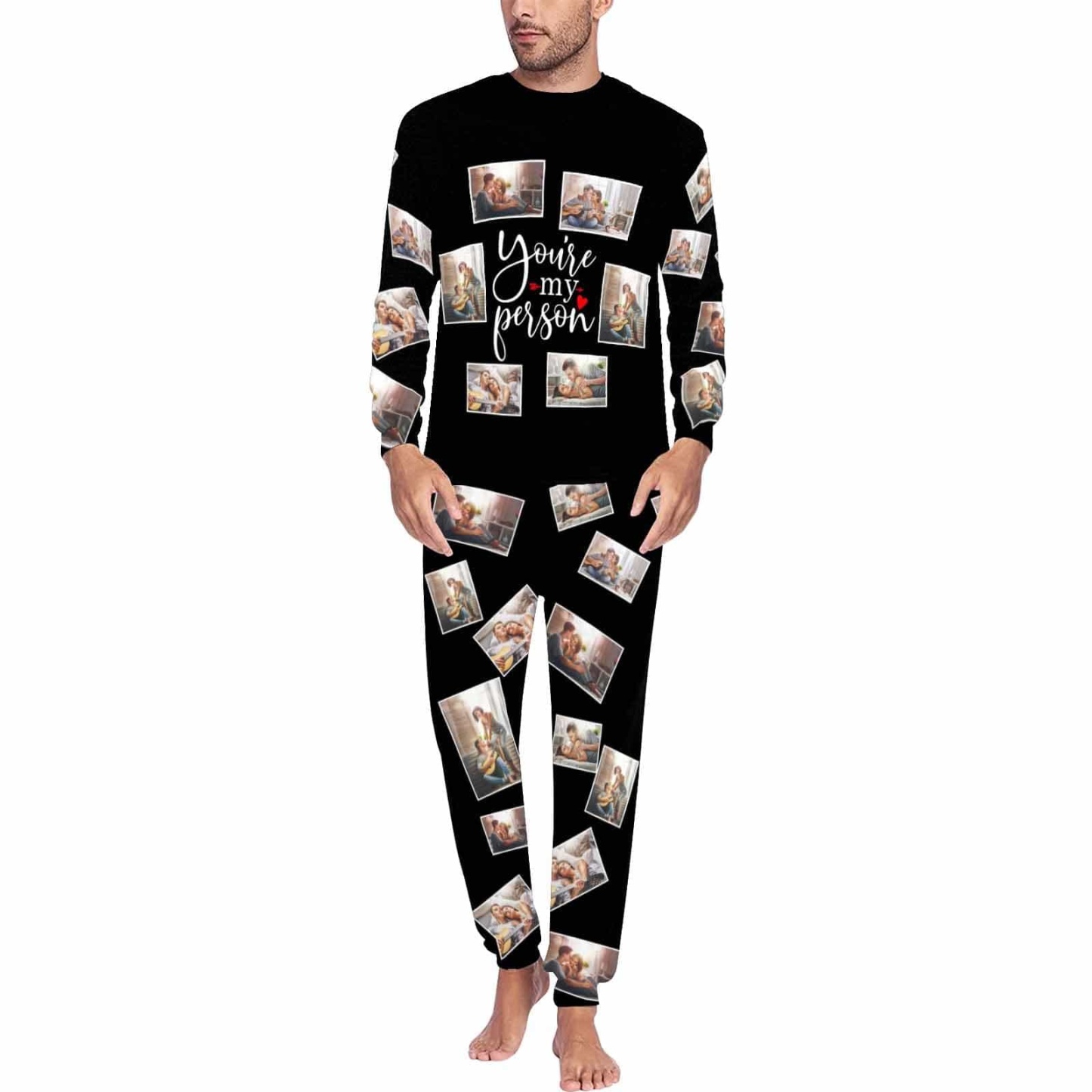 FacePajamas Pajama Men / S Custom Photo My Person Sleepwear Personalized Slumber Party Couple Matching Pajamas