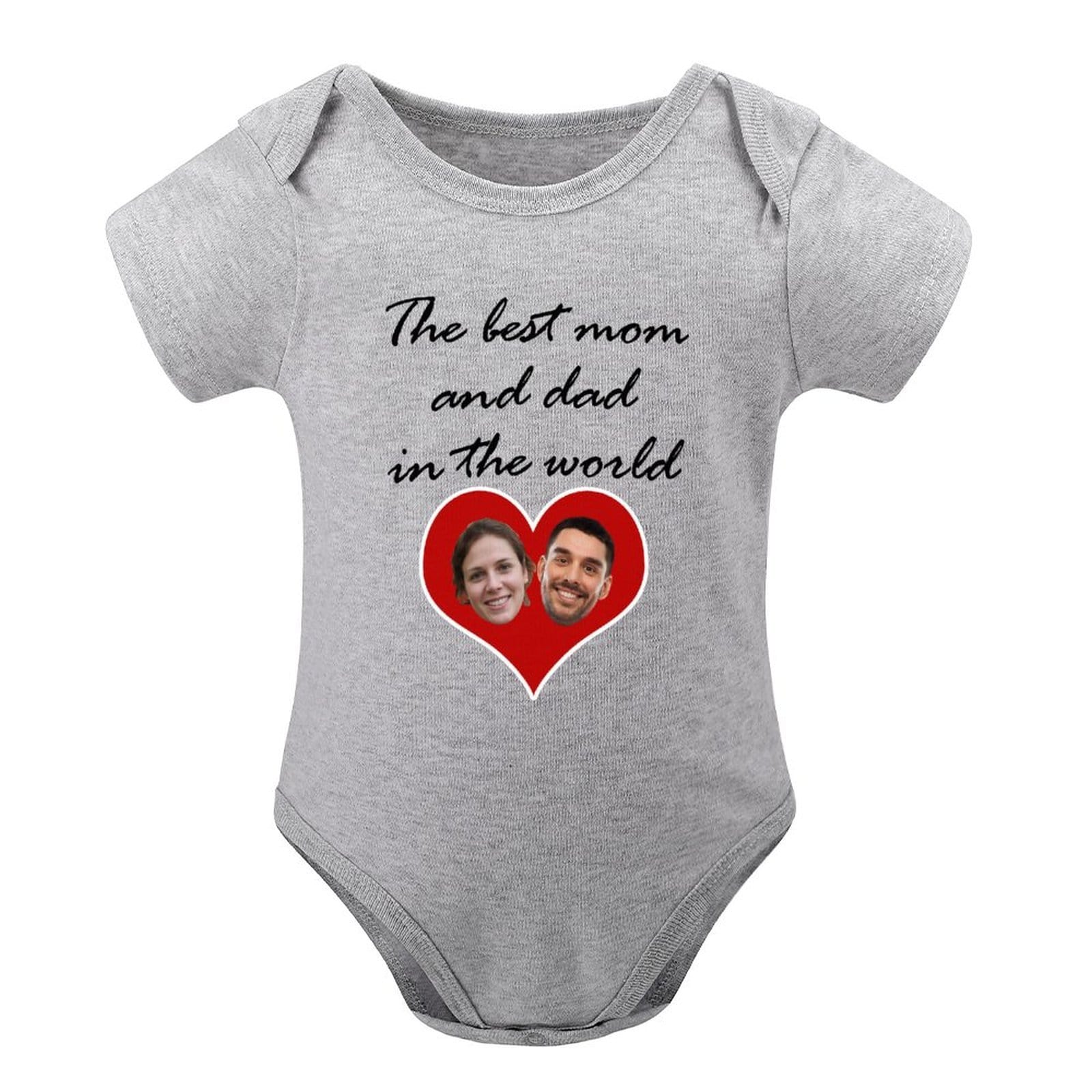 FacePajamas Baby Pajama Newborn Baby Jumpsuit Custom Face Mom&Dad Baby Bodysuit Personalized Bubble Romper