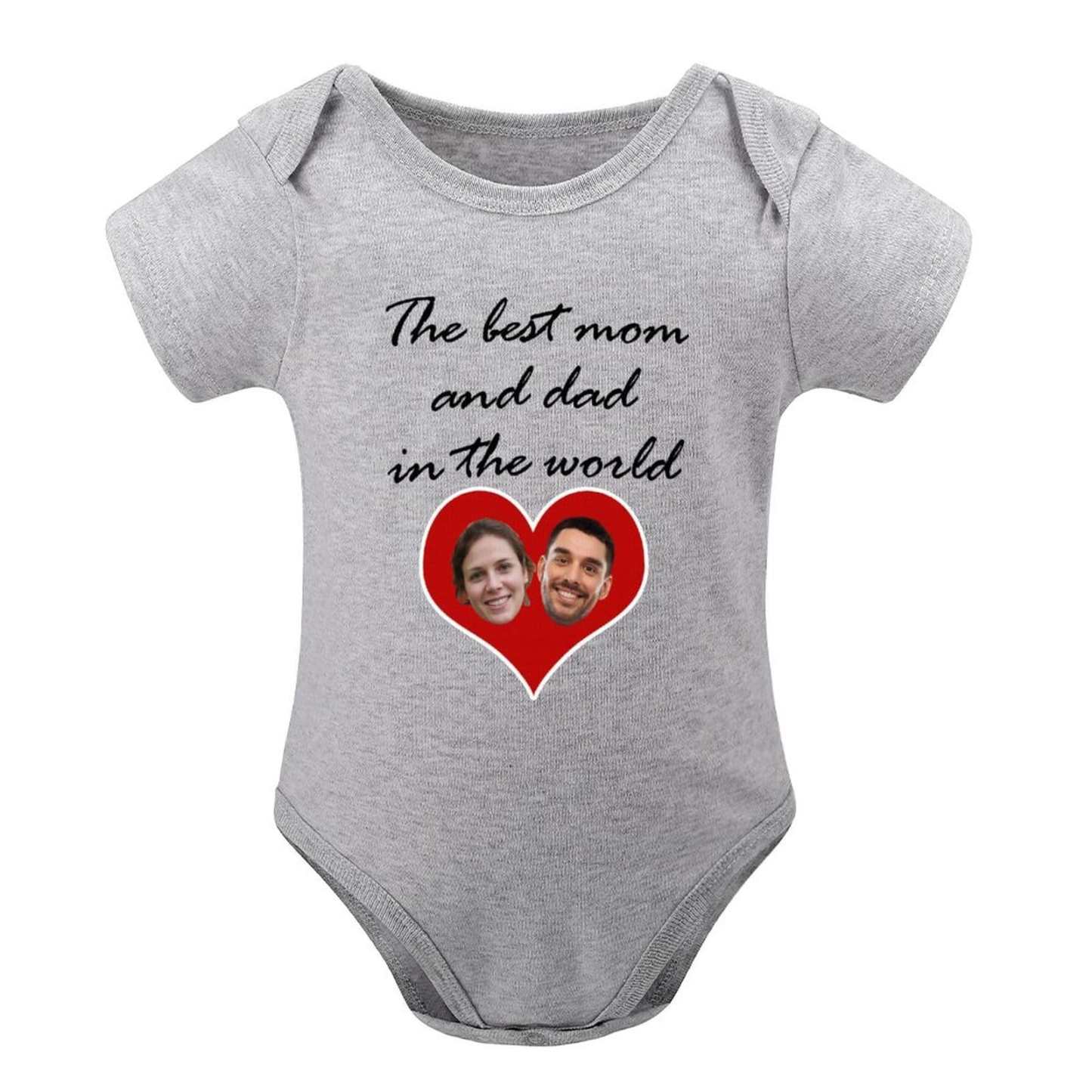 FacePajamas Baby Pajama Newborn Baby Jumpsuit Custom Face Mom&Dad Baby Bodysuit Personalized Bubble Romper