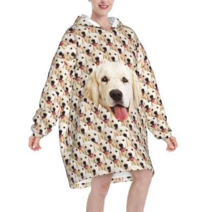 FacePajamas Pajama One Size Custom Dog's Face Seamless Hooded Pajama Fleece Loungewear