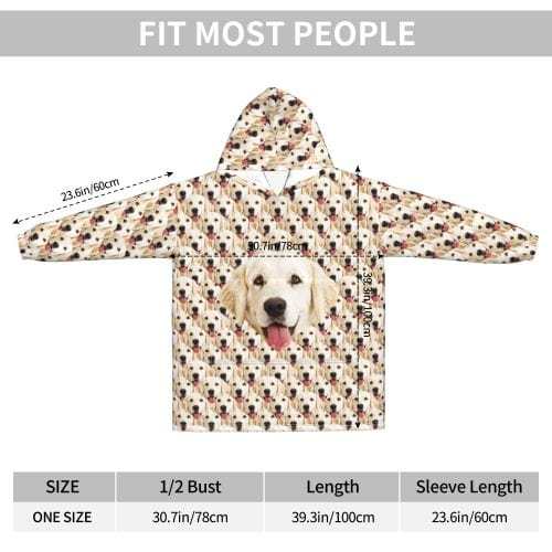 FacePajamas Pajama One Size Custom Dog's Face Seamless Hooded Pajama Fleece Loungewear