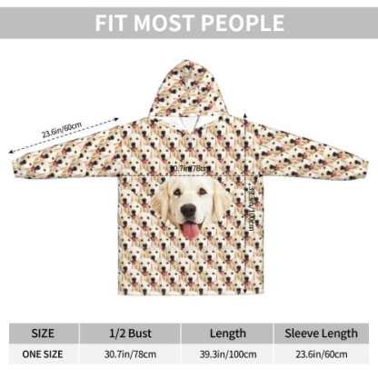 FacePajamas Pajama One Size Custom Dog's Face Seamless Hooded Pajama Fleece Loungewear