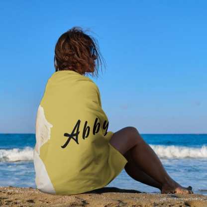 FacePajamas Bath Towel One Size Custom Dog's Photo And Name Bath Towel 30"x56" Beach Towel Kids Towel Pool Towel Camp Towel