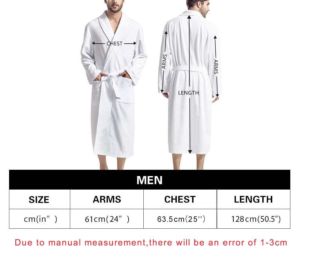 FacePajamas Pajama Bathrobe-2ML-ZD one size Custom Face White Funny My Hero Men's Summer Bathrobe Gifts for Him-Father's Day Gift