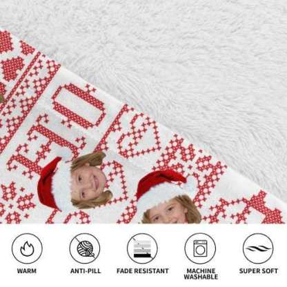 FacePajamas Pajama One Size Custom Face Christmas Hat Kids Hooded Pajama Fleece Loungewear