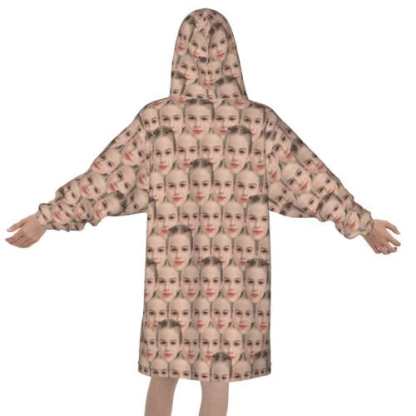 FacePajamas Pajama One Size Custom Face Seamless Kids Hooded Pajama Fleece Loungewear
