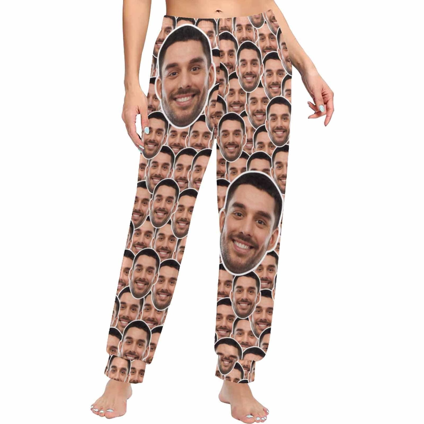 FacePajamas Pajama Shirt&Pants Pajama Pants / XS Custom Face Seamless Long Pajama Shirt&Pants Personalized Women's Slumber Party Sleepwear