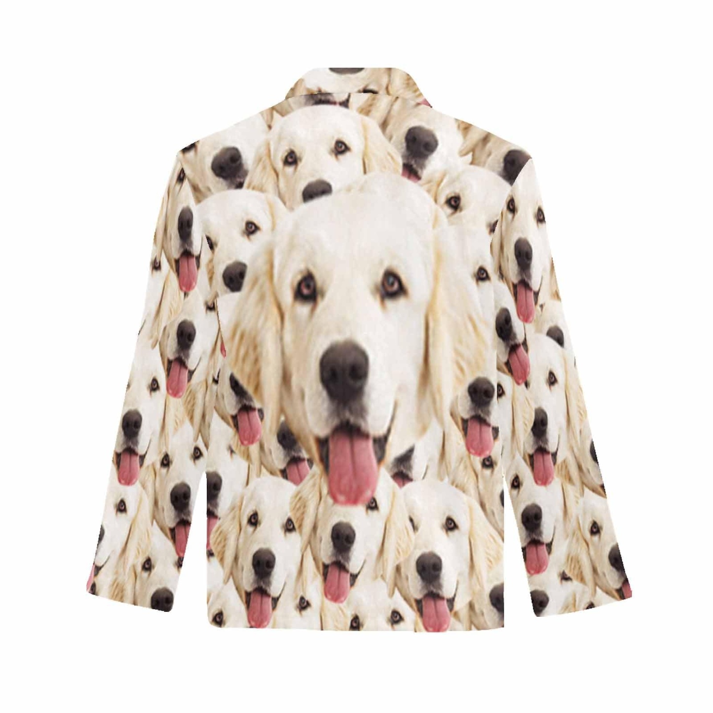 FacePajamas Pajama Shirt&Pants Pajama Shirt&Pajama Pants-Custom Pet Pajamas Face Dog Men's Sleepwear Personalized Photo Men's V-Neck Long Pajama Set