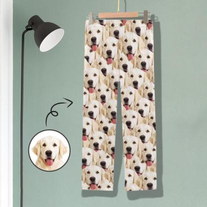 FacePajamas Pajama Pants / XS Custom Face My Lovely Dog Women's Long Sleeve Pajama Set Pajama Top&Pajama Bottom