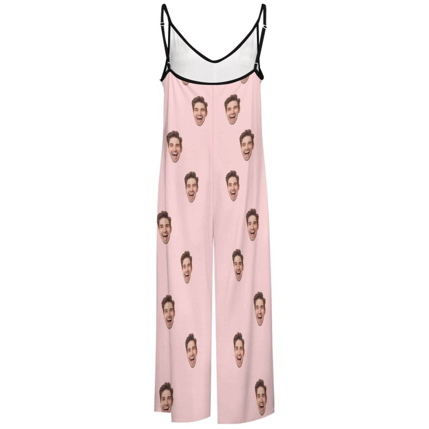 FacePajamas Pajama-2ML-SDS Persoanlized Sleepwear Custom Photo Funny Loungewear With Faces On Them Women's Suspender Jumpsuit Loungewear