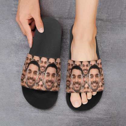 FacePajamas Sandals-2ML-SDS Personalized Face Slippers Home Shoes Custom Photo Slide Sandals