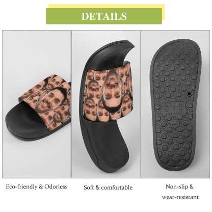 FacePajamas Sandals-2ML-SDS Personalized Face Slippers Home Shoes Custom Photo Slide Sandals