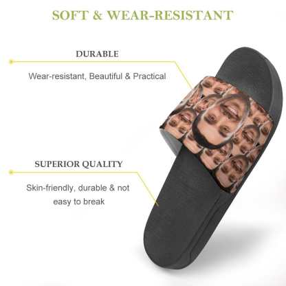 FacePajamas Sandals-2ML-SDS Personalized Face Slippers Home Shoes Custom Photo Slide Sandals