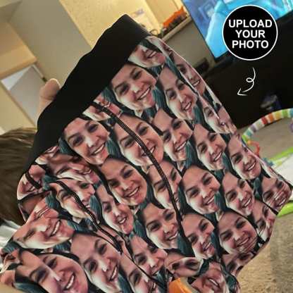 FacePajamas Men Underwear Personalized Photo Mens Underwear Custom Boxer Briefs with Face Men Briefs Gift For Husband Anniversary Valentine's Day Gift