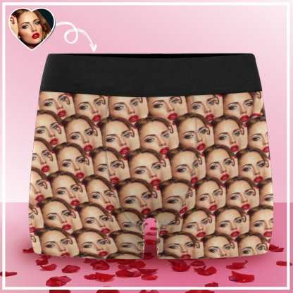 FacePajamas Men Underwear Personalized Photo Mens Underwear Custom Boxer Briefs with Face Men Briefs Gift For Husband Anniversary Valentine's Day Gift