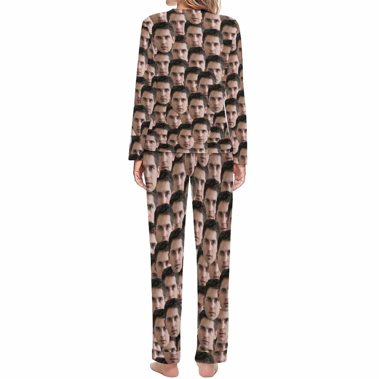 FacePajamas Pajama Custom Face Seamless Family Matching Pajamas Personalized Long Sleeve Pajama Set Sleep or Loungewear