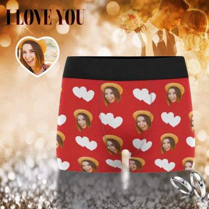 FacePajamas Underwear Personalized Underwear Men's With Face Custom Boxer Briefs With Face Funny Boyfriend Gifts Girlfriend Gifts For Valentine Day