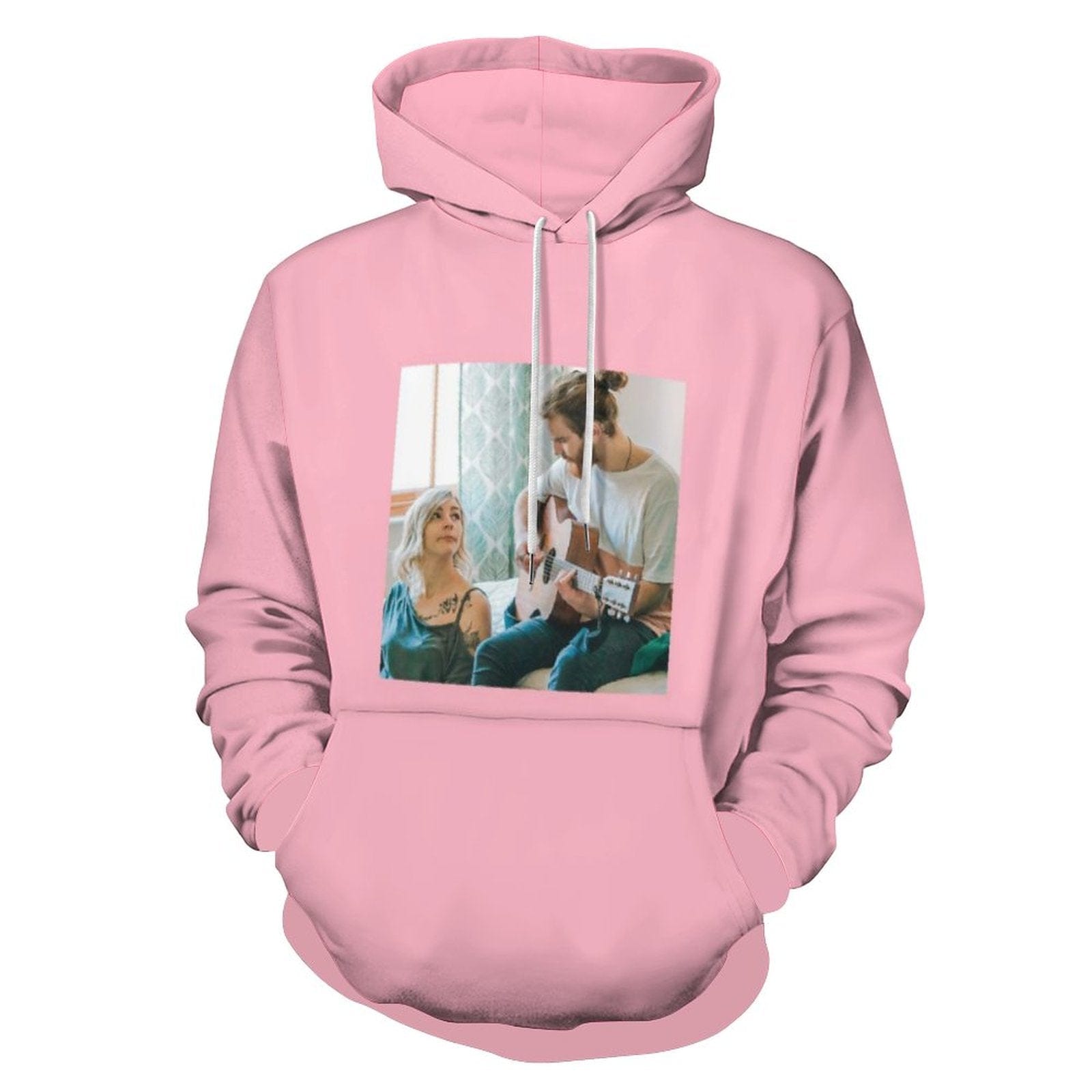 FacePajamas Hoodie-2WH-SDS Pink / S Custom Photo Plus Size Hoodie with Pictures on It Black?Hoodie?with?Design Personalized Face Unisex Loose Hoodie Custom Top Outfits