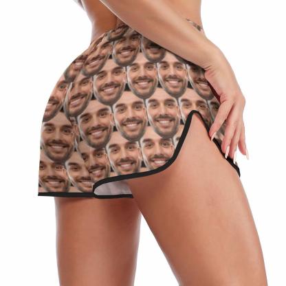 FacePajamas Pajama #Plus Size Pajama Set-Custom Pajamas with Faces Seamless Boyfriend Sleepwear Personalized Women's Sexy Cami Pajamas Set Anniversary Gift