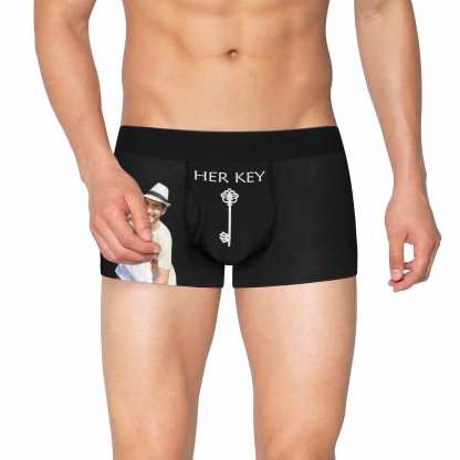 FacePajamas Mix Briefs S / Men Custom Face Key And Lock Men's Pocket Boxer Briefs&Women's High-cut Briefs