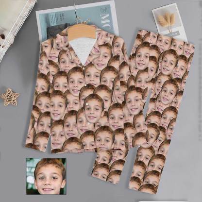 FacePajamas Pajama Set / XS Custom My Baby Face Pajamas Women's Long Pajama Set Personalized Pajama Top&Pajama Bottom