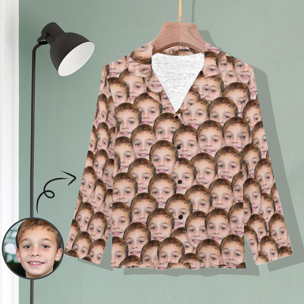 FacePajamas Pajama Shirt / XS Custom My Baby Face Pajamas Women's Long Pajama Set Personalized Pajama Top&Pajama Bottom