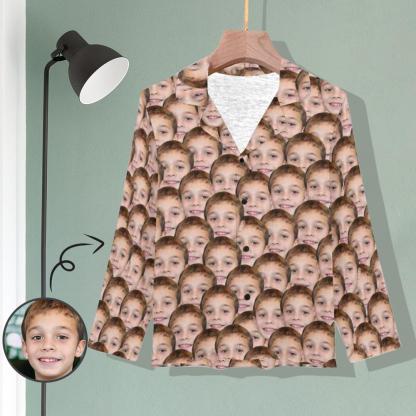 FacePajamas Pajama Shirt / XS Custom My Baby Face Pajamas Women's Long Pajama Set Personalized Pajama Top&Pajama Bottom