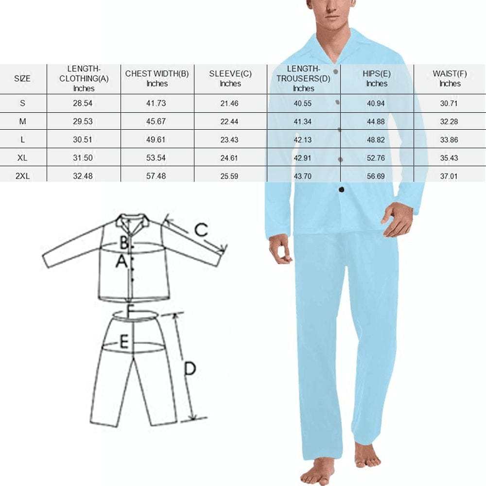 FacePajamas Pajama Shirt&Pajama Pants-Custom Face Pajamas Let Me Sleep Men's Sleepwear Personalized Photo Men's V-Neck Long Pajama Set