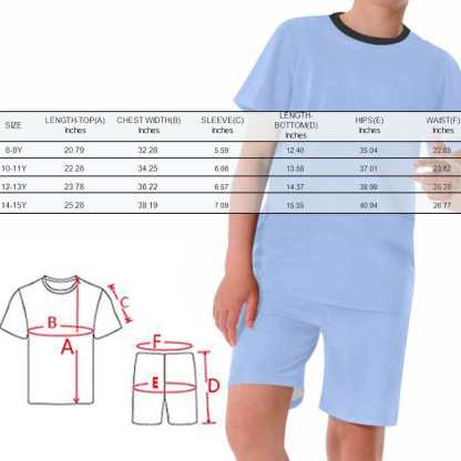 FacePajamas Pajama Big Boy Pajamas Custom Face Dinosaur Nightwear Personalized Kids Short Sleeve Pajama Set For Boys 8-15Y
