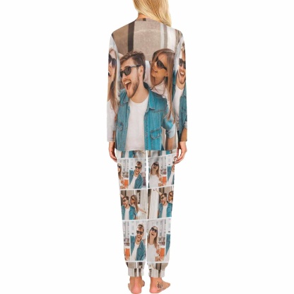 FacePajamas Pajama [TikTok Hot selling] Custom Photo Valentine's Day Sleepwear Personalized Slumber Party Couple Matching Pajamas