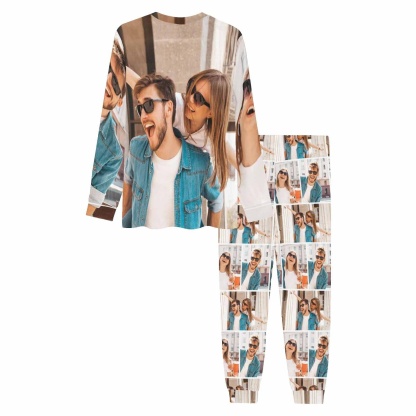 FacePajamas Pajama [TikTok Hot selling] Custom Photo Valentine's Day Sleepwear Personalized Slumber Party Couple Matching Pajamas