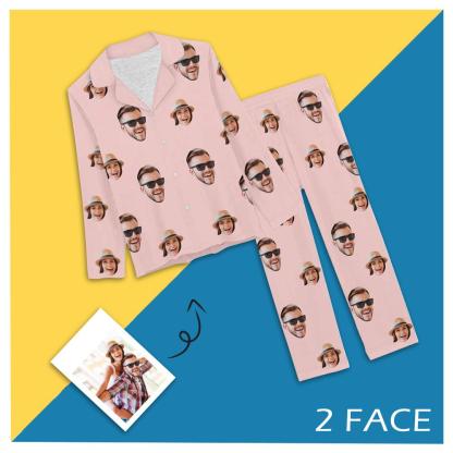 FacePajamas Pajama Custom Face My Valentine My Lover Couple Matching Pajamas