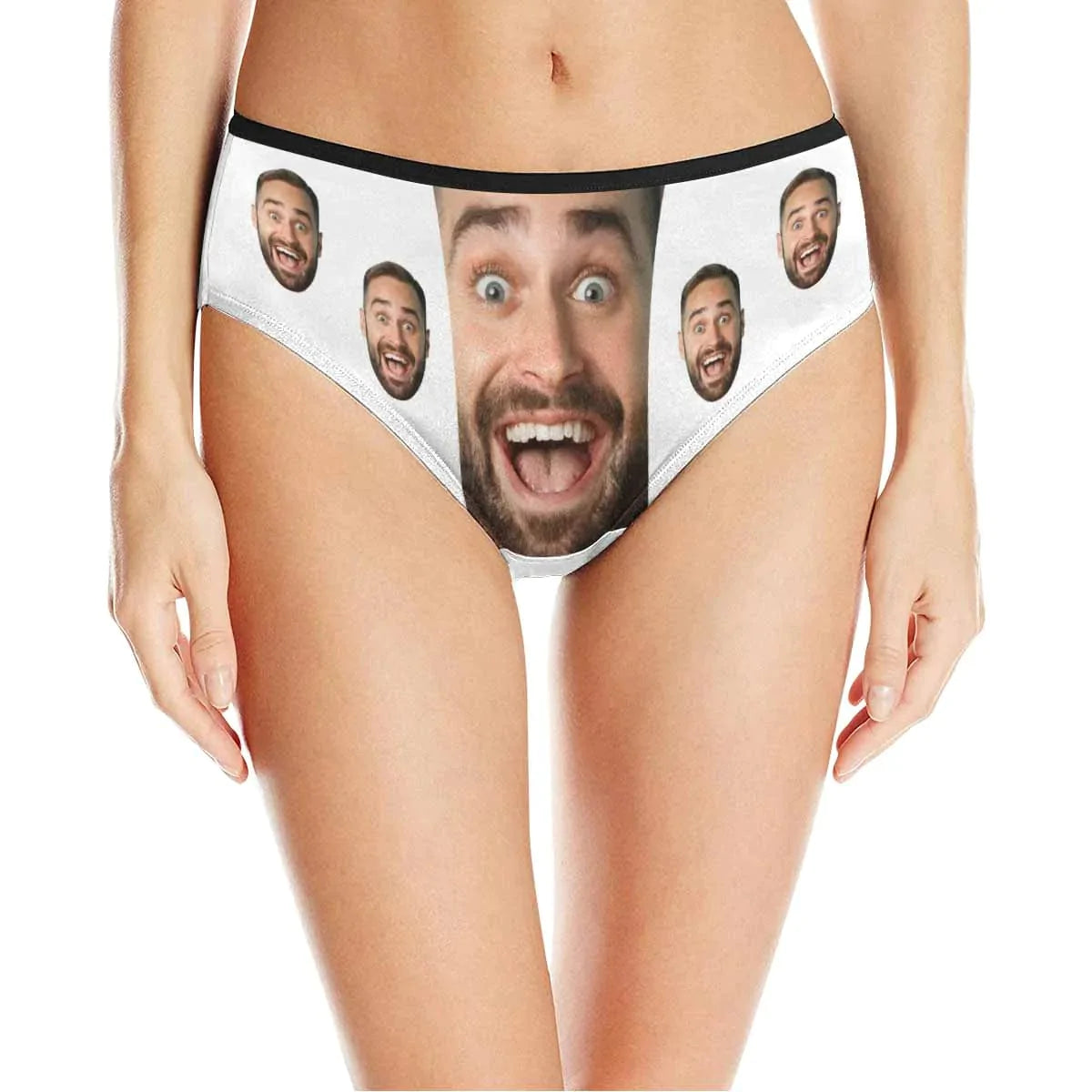 FacePajamas Women Underwear White / XS Custom Men's Face Underwear Personalized Girlfriend Face Women's High-cut Briefs Valentine's Gift for Girlfriend or Wife